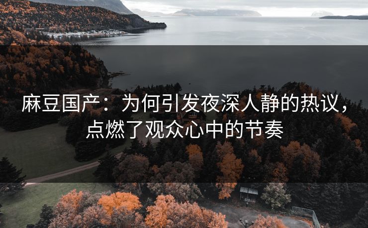 麻豆国产：为何引发夜深人静的热议，点燃了观众心中的节奏