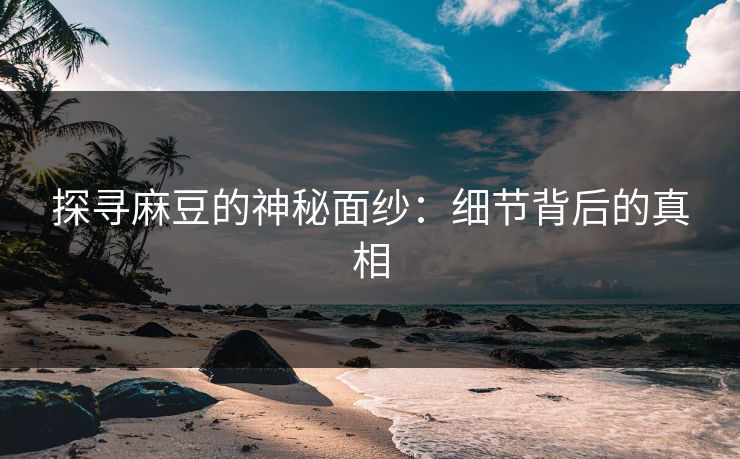 探寻麻豆的神秘面纱：细节背后的真相