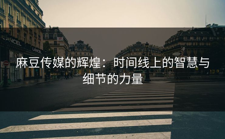 麻豆传媒的辉煌：时间线上的智慧与细节的力量